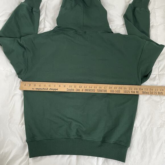 Hours Drop Shoulder Hoodie Pullover Oversized Boxy Heavy Forest Green Men’s S - Picture 7 of 9